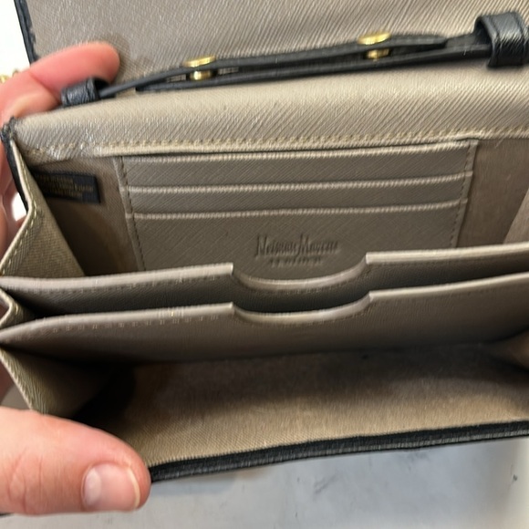 Neiman Marcus Black Leather Crossbody Purse - Picture 4 of 7